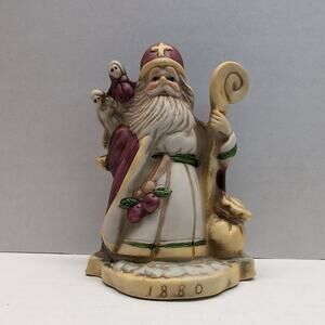 Santa Through the Years 1880 St Nicholas Porcelain Figurine With Box RSVP 1990